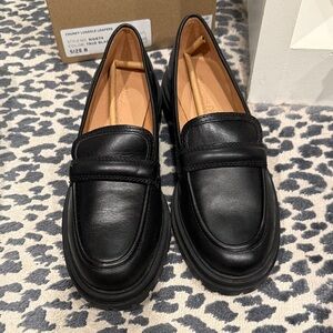 Brand new! Madewell chunky lugsole black Leather Loafers